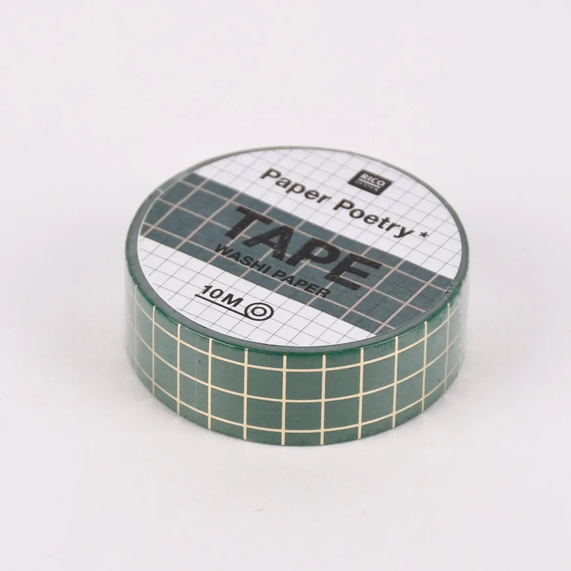 Rico Design Washi Tape Karo grün gold 1,5cmx10m