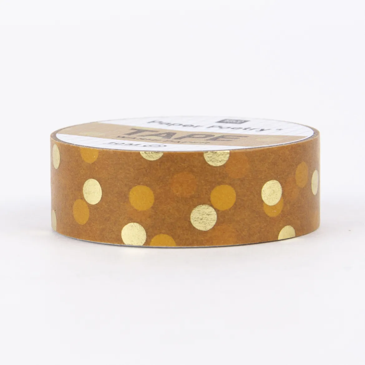 Rico Design Washi Tape Struktur Punkte senfgelb-gold 1,5cmx10m