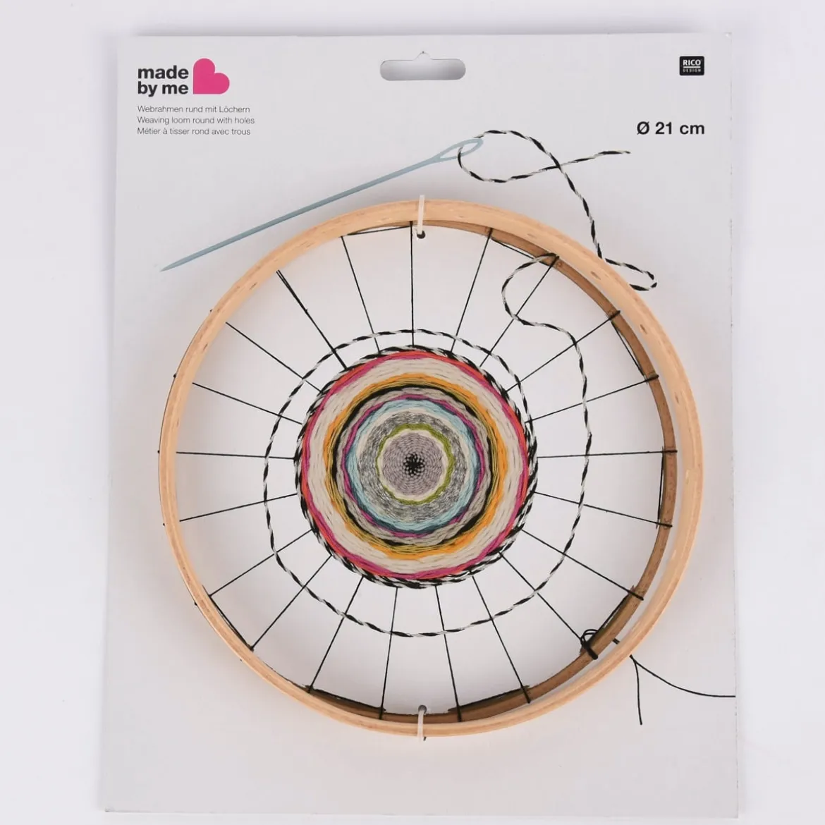 Rico Design Webrahmen rund mit Löchern 21cm
