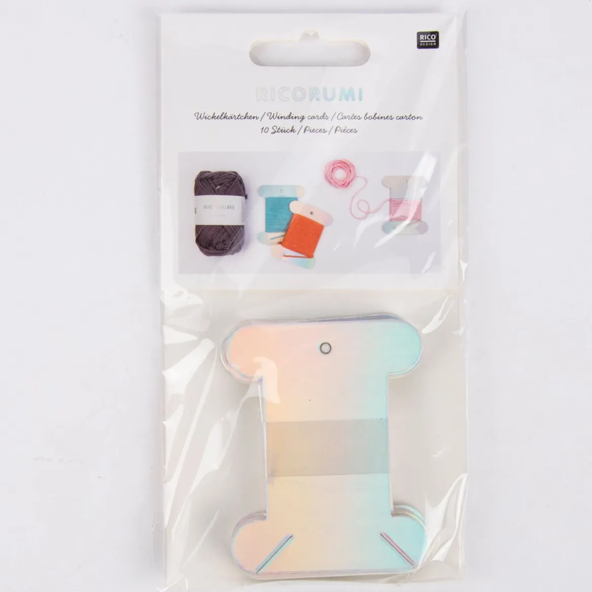 Rico Design Wickelkärtchen 10 Stück irisierend 5x7cm