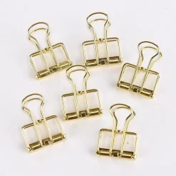 Rico Design Wire Clips 6 Stück goldfarben 19mm