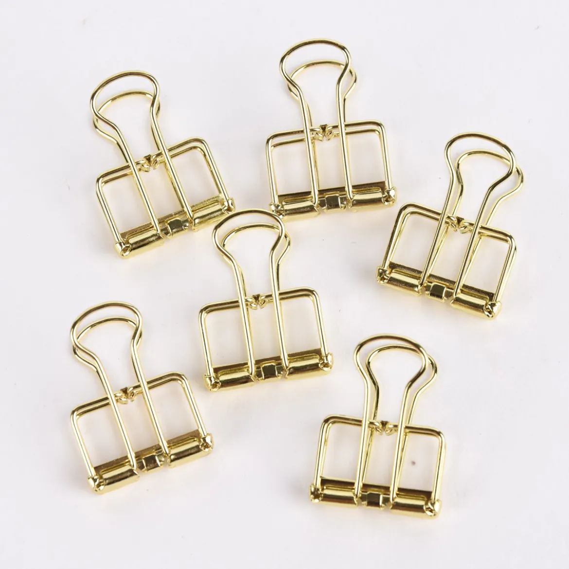 Rico Design Wire Clips 6 Stück goldfarben 19mm
