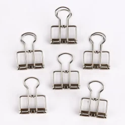 Rico Design Wire Clips 6 Stück silberfarben 19mm