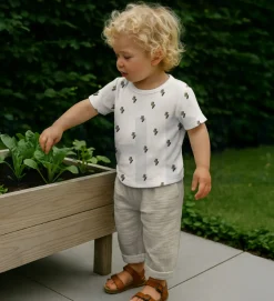 Rippjersey Rib Jersey Stoff Bio Baumwolle Blitze natur grün 1,2m Breite