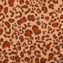Rippjersey Rib Jersey Stoff Baumwolle Leo beige braun 1,2m Breite