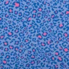 Rippjersey Rib Jersey Stoff Baumwolle Leo blau pink 1,2m Breite