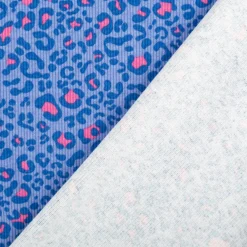 Rippjersey Rib Jersey Stoff Baumwolle Leo blau pink 1,2m Breite