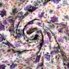 Rippjersey Rib Jersey Stoff Blümchen weiß lila 1,2m Breite