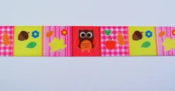 Ripsband Eule bunt Breite: 2,5cm