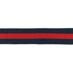 Ripsband Streifen dunkelblau rot Breite: 3cm