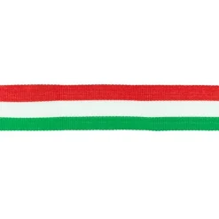 Ripsband Streifen rot weiß grün Breite: 3cm