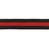 Ripsband Streifen schwarz rot Breite: 3cm