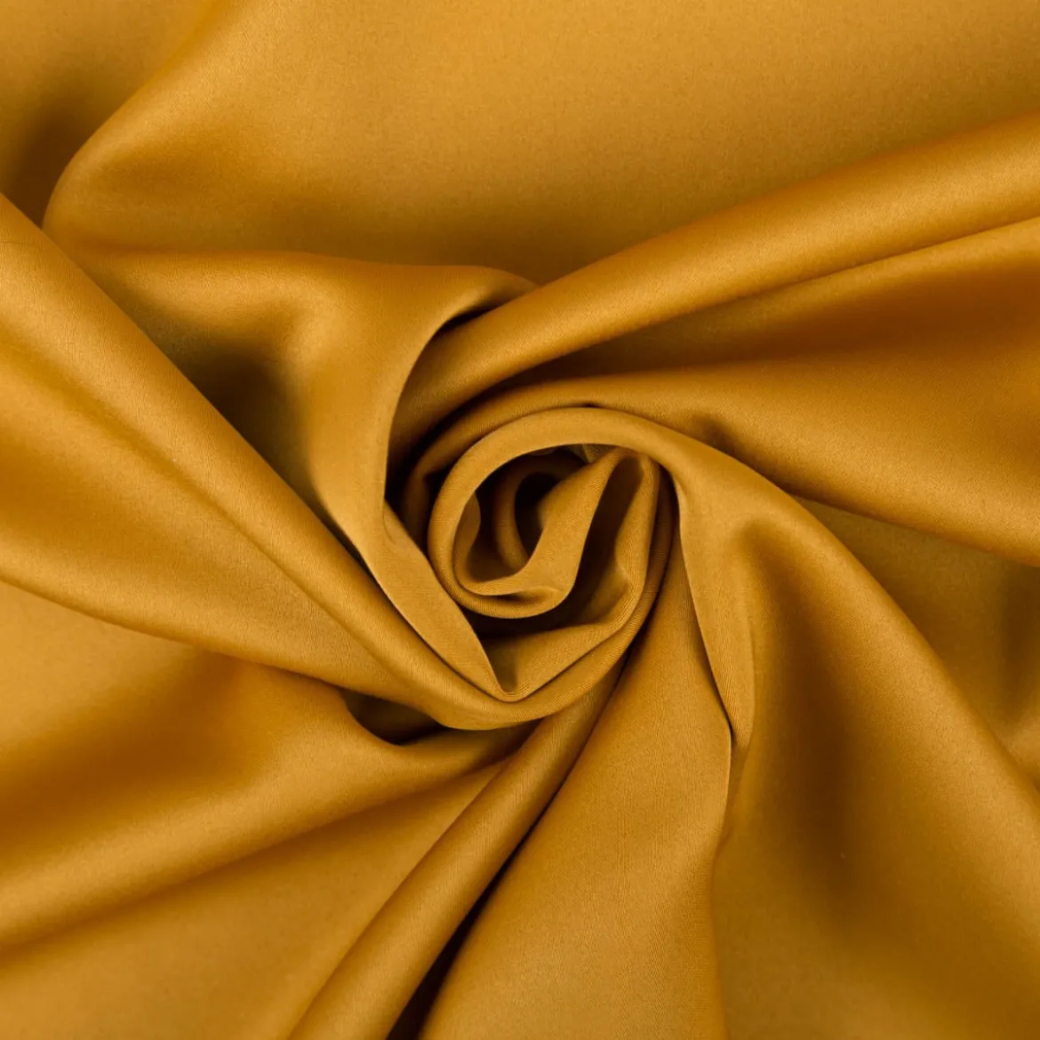 Royal Micro Satin Stoff Meterware senfgelb 1,40m Breite