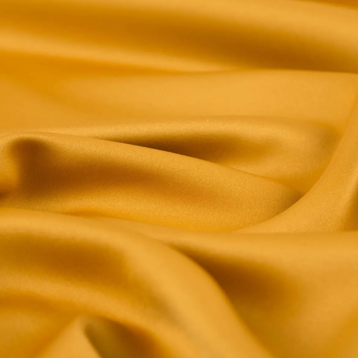 Royal Micro Satin Stoff Meterware senfgelb 1,40m Breite