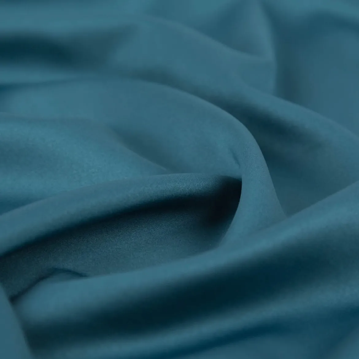 Royal Micro Satin Stoff Meterware Petrolblau 1,40m Breite