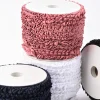 Rüschenband Borte mit Bommel mint Breite: 2,5cm
