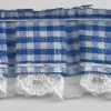 Rüschenband kariert blau Breite: 2,5cm