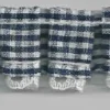 Rüschenband kariert dunkelblau Breite: 2,5cm