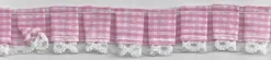 Rüschenband kariert rosa Breite: 2,5cm
