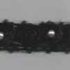 Rüschenband Tüll mit Perle schwarz Breite: 2cm