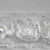 Rüschenband Tüll mit Perle weiß Breite: 2cm