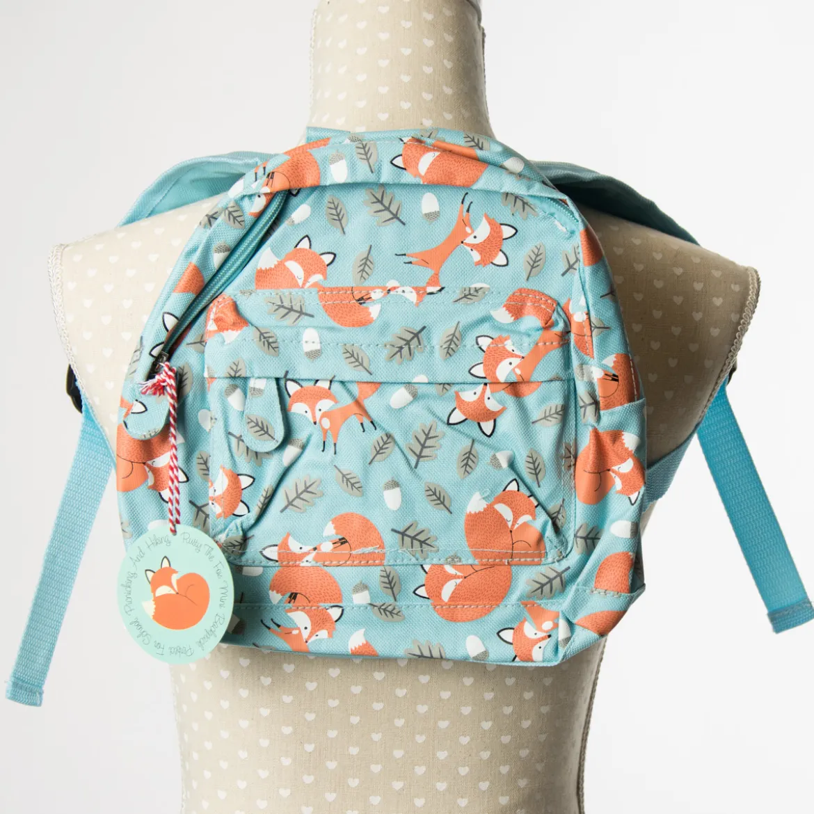 Rucksack Kinder Fuchs blau 24x24cm