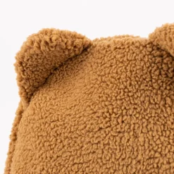Rucksack Teddyplüsch einfarbig hellbraun 23x33x10cm