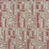 Rupfen Jute Sackleinen Meterware Weihnachten Schriftzüge natur weiß rot 1,5m Breite