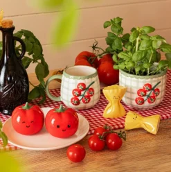 Salz- und Pfefferstreuer Tomate rot 7x7,5cm Dolomit von Sass & Belle