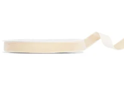 Samtband beige 15mm breit 1 Rolle mit 10m Dekoband & Geschenkband