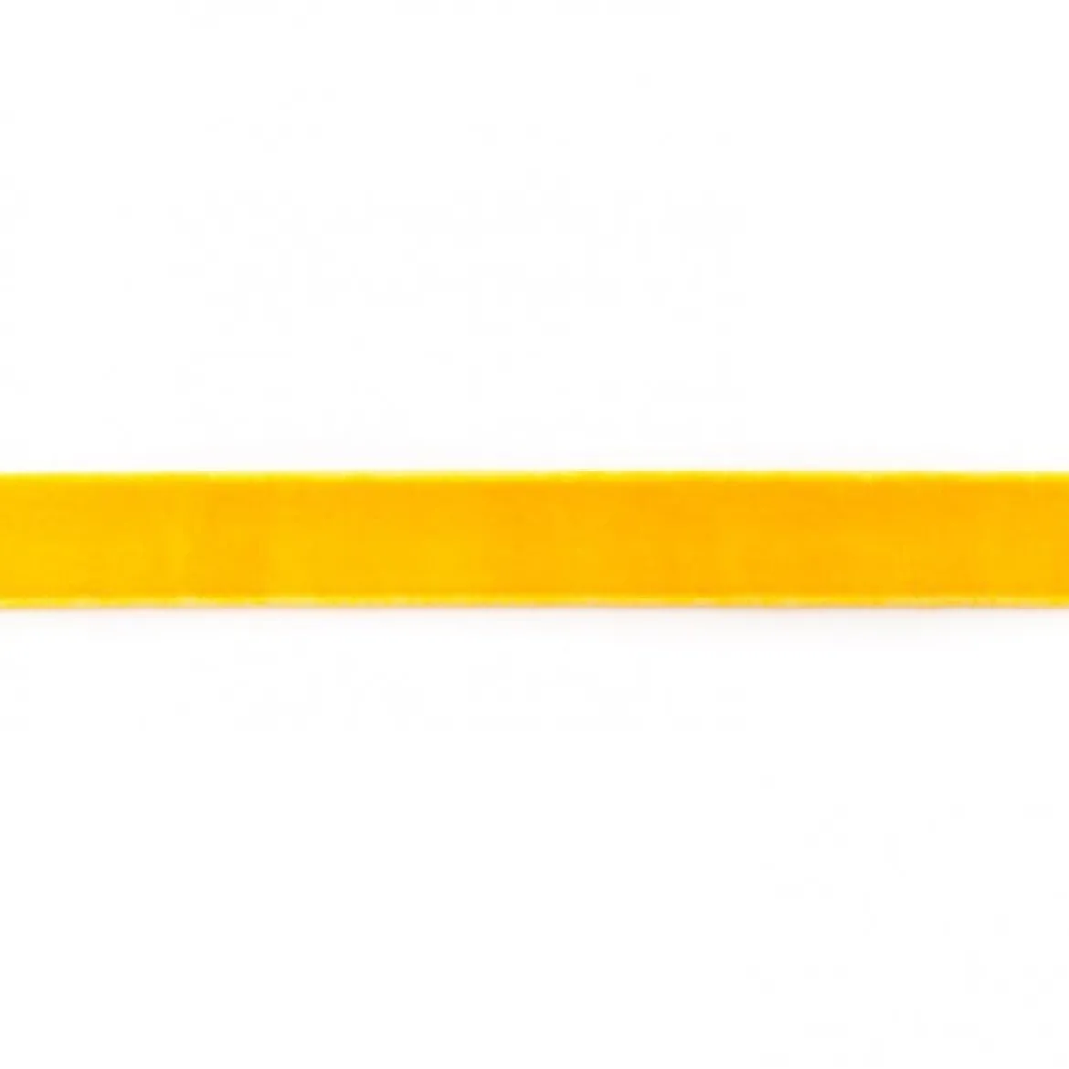 Samtband gelb Meterware Breite: 15mm 100% Polyester