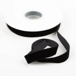Samtband schwarz 15mm breit 1 Rolle mit 10m Dekoband & Geschenkband