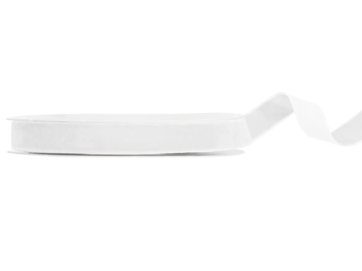 Samtband weiß 15mm breit 1 Rolle mit 10m Dekoband & Geschenkband