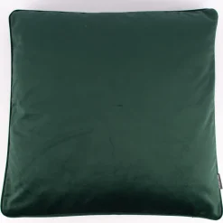 Samtkissen LeVelvet mit Kederumrandung und Federfüllung smaragdgrün 70x70cm von SCHÖNER LEBEN.