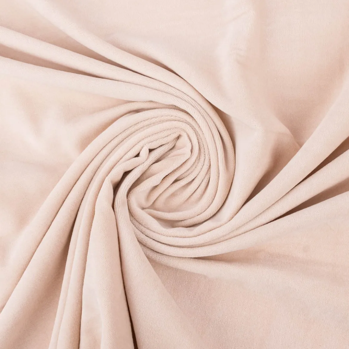 Samtstoff Baumwollsamt Dekostoff Velvet Algodon uni beige 1,42m Breite
