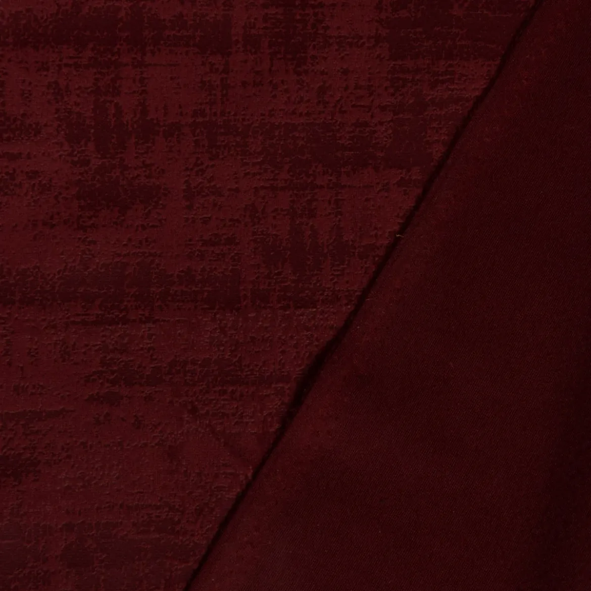 Samtstoff Dekostoff Velvet Marble Samt mit Struktur uni bordeaux rot 1,40m Breite