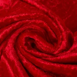 Samtstoff Kreativstoff Pannesamt einfarbig tomatenrot rot 1,45m
