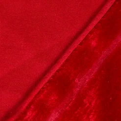 Samtstoff Kreativstoff Pannesamt einfarbig tomatenrot rot 1,45m
