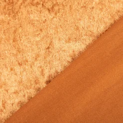 Samtstoff Kreativstoff Pannesamt einfarbig cognac-braun 1,45m Breite