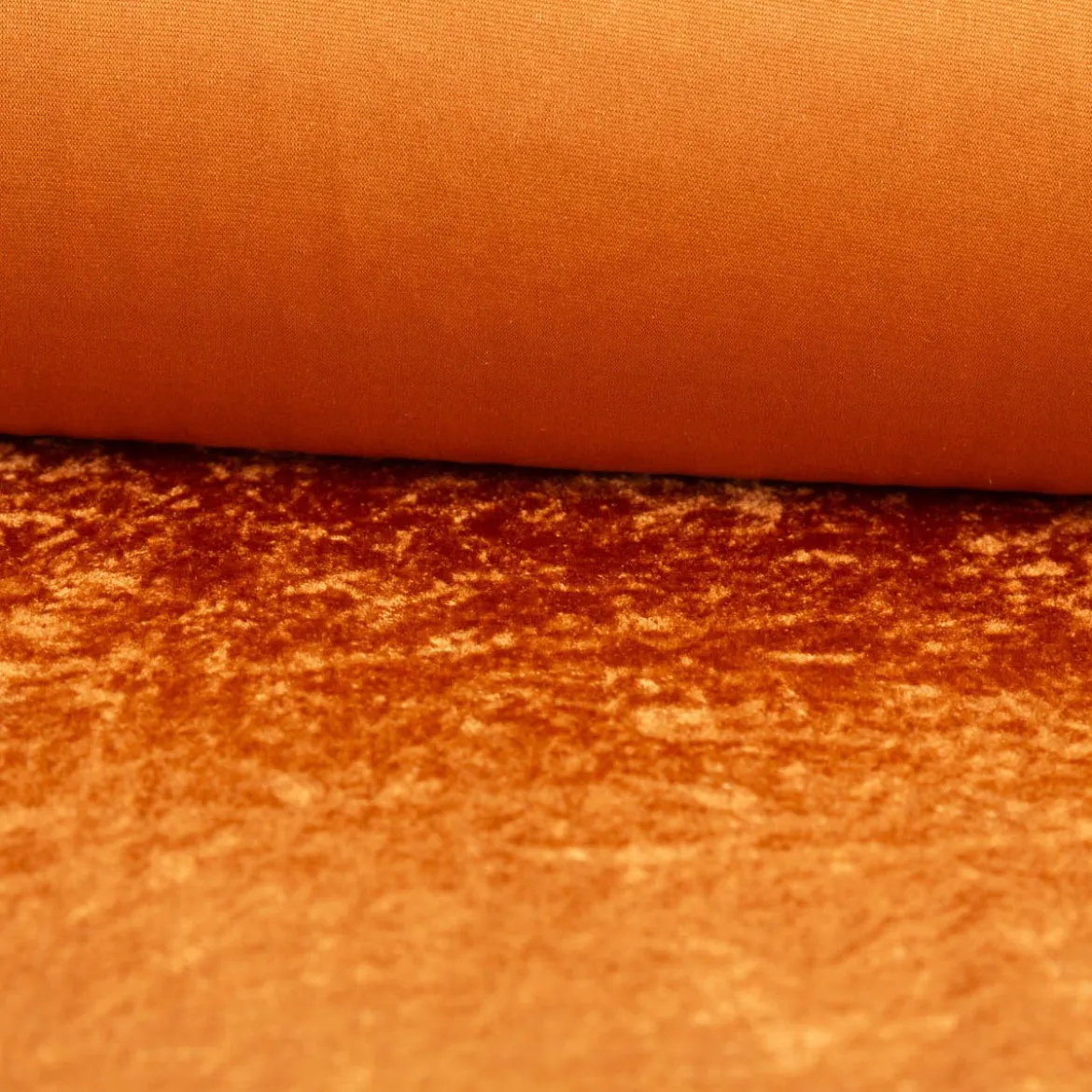 Samtstoff Kreativstoff Pannesamt einfarbig cognac-braun 1,45m Breite