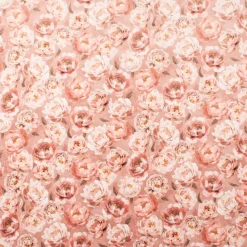 Samtstoff Polsterstoff Deko Velvet Deluxe Romantic Peony Dream Pfingstrosen rosa 1,40m