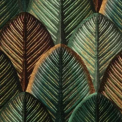 Samtstoff Polsterstoff Deko Velvet Deluxe Scale Leaf Struktur Blätter Schuppen grün braun 1,40m