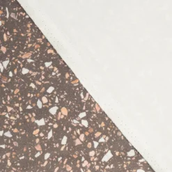 Samtstoff Polsterstoff Dekostoff Velvet Digitaldruck Terrazzo taupe rosa 1,50m