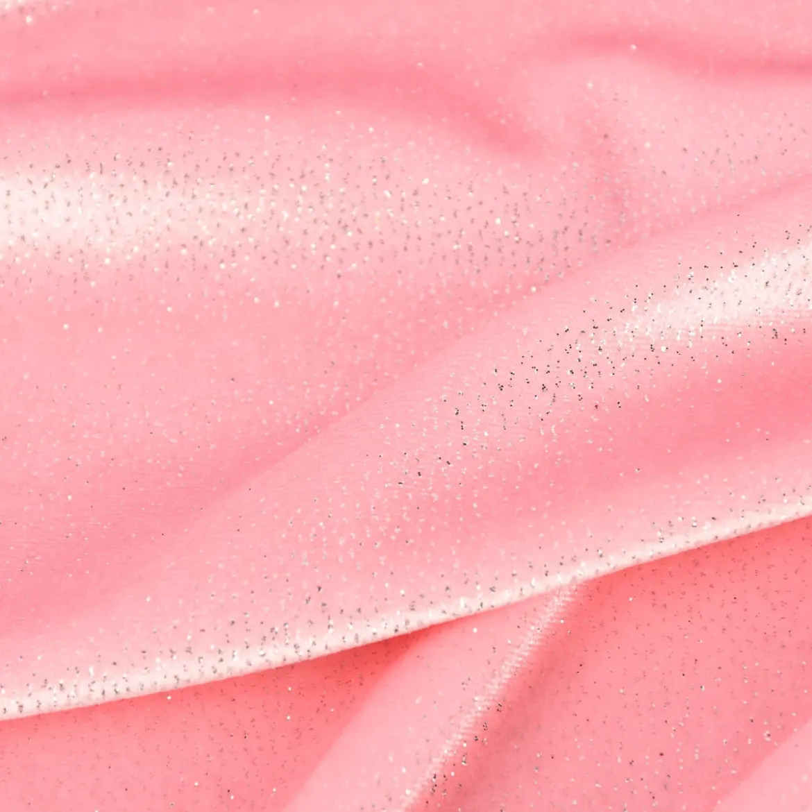 Samtstoff Stretchsamt Glitzer rosa silberfarbig 1,5m Breite