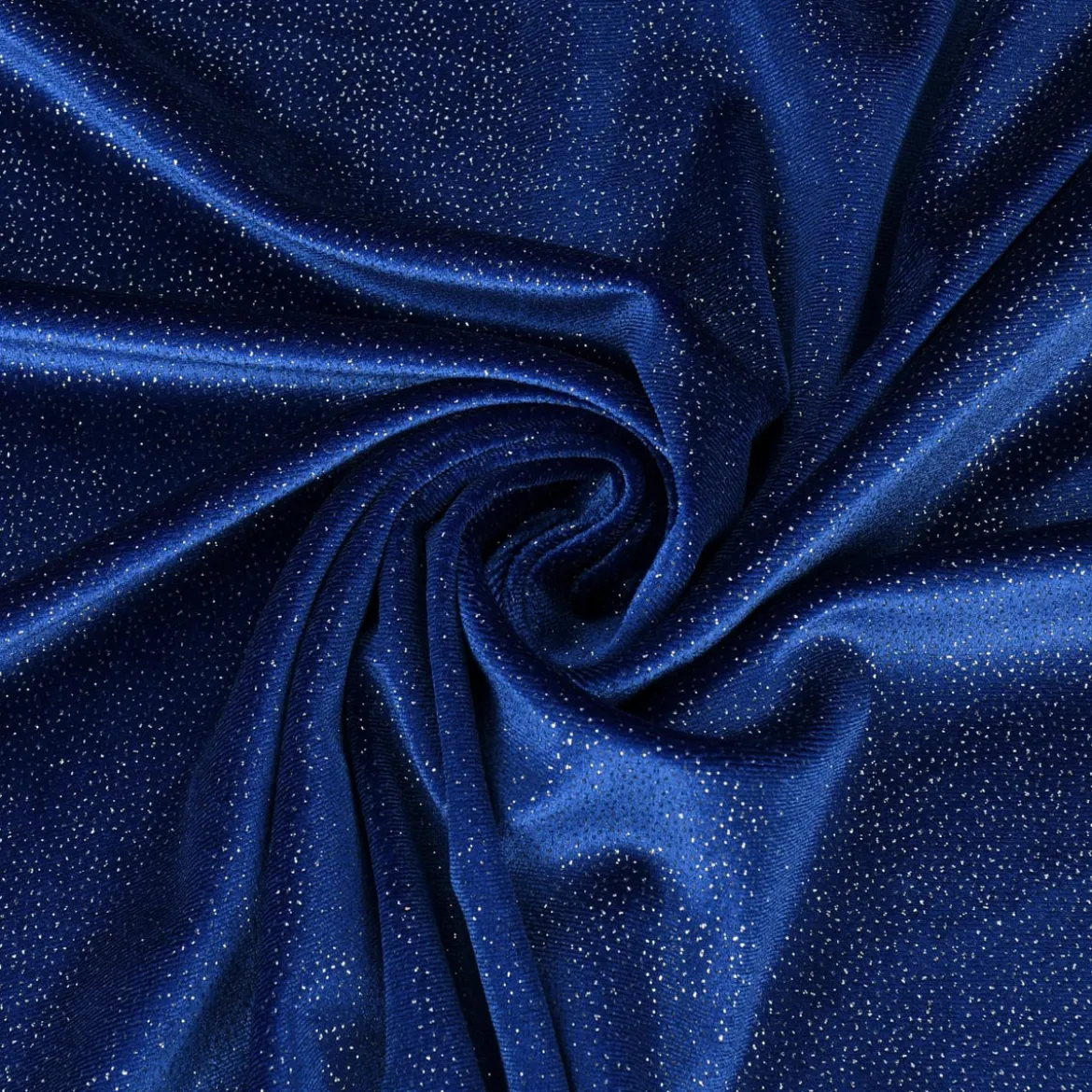 Samtstoff Stretchsamt Glitzer blau silberfarbig 1,5m Breite