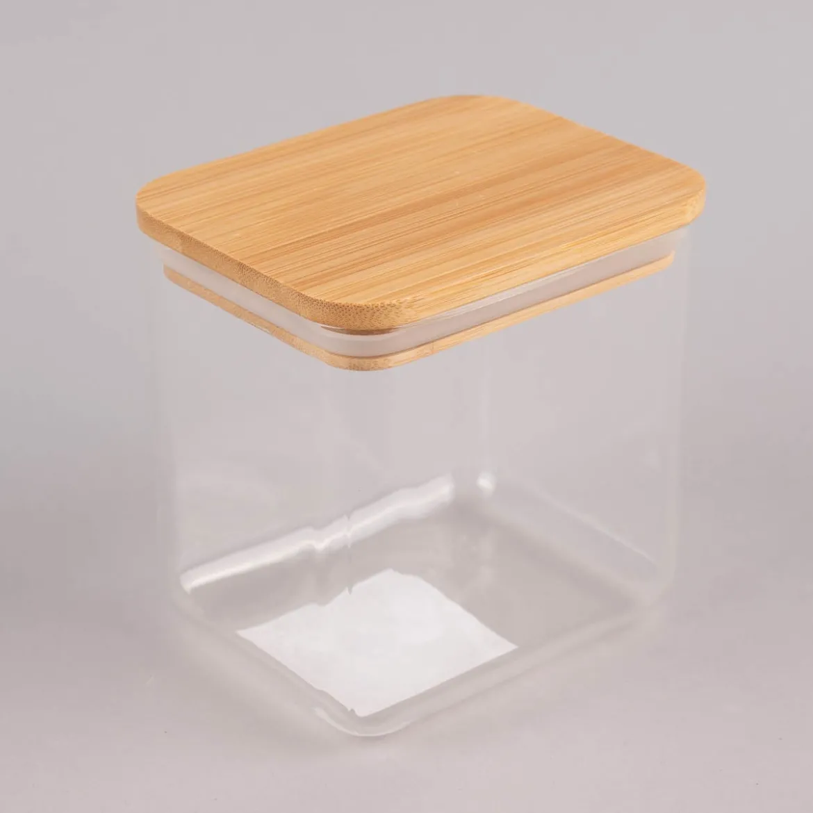 Sass & Belle Aufbewahrungsglas mit Bambusdeckel klar natur 11,5x9,5x12cm