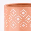 Sass & Belle Übertopf auf Füßen Prägemotiv Terracotta weiß 12,5x16cm
