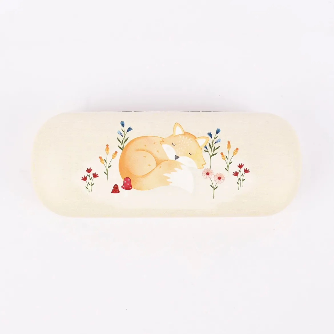 Sass & Belle Brillenetui Fuchs beige bunt 16,5x6,5x3cm