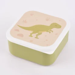 Sass & Belle Brotzeit-Dosen 3er Set Dino hellgrün weiß beige 11,5x5,5cm