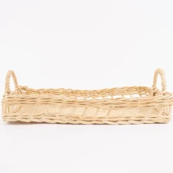Sass & Belle Deko Tablett Rattan mit Griffen natur 40x30x7cm
